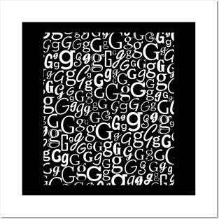 G - Typography (White) Posters and Art